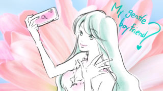 自撮りする女性